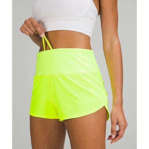 Lululemon Speed Up High-Rise Lined Short 2.5" Highlight Yellow - Picture 5 of 5
